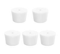stonylab Bouchons en Silicone, Lot de 5 Bouchons en Silicone Naturel Standard 9# avec Ouverture de 6 mm à un Seul Trou