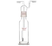 stonylab Bouteille de Lavage de Gaz, Verre Borosilicaté Bouchon de Gaz 34/34 Gaz à Barboteur Bouteille de Lavage avec Disque Fritté et Entrée de 8 mm de Diamètre Extérieur/Tuyaux de Sortie, 250 ml