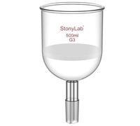 stonylab Buchner Filtering Funnel, Entonnoir de Filtration Buchner en Verre Borosilicaté avec Disque Filtrant Fin (G3) et Joint Standard Inférieur 24/40, 500 ml