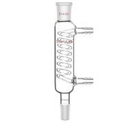 stonylab Condenseur Graham, Chemin de Refroidissement de 100 mm, Joint 14/20, Verrerie de Laboratoire pour Condensation et Reflux Précis à Microscale