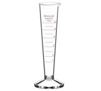 stonylab Cylindre Gradué en Verre Borosilicaté Conique, 1 Pack avec Large Embouchure et Bec Verseur pour Mesure Précise, 10 ml