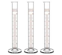 stonylab Cylindre Gradué, Lot de 3 Cylindres Gradués en Verre Borosilicaté à Paroi Épaisse de 10 ml, Matériel de Laboratoire