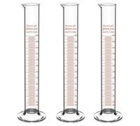 stonylab Cylindre Gradué, Lot de 3 Cylindres Gradués en Verre Borosilicaté à Paroi Épaisse de 250 ml, Matériel de Laboratoire