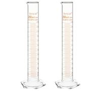 stonylab Cylindre Gradué, Paquet de 2 B Grade Cylindre en Verre Borosilicaté avec Base Hexagonale Stable, 250 ml