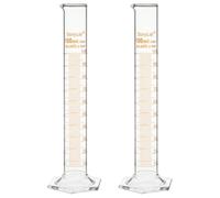 stonylab Cylindre Gradué, Paquet de 2 B Grade Cylindre en Verre Borosilicaté avec Base Hexagonale Stable, 100 ml