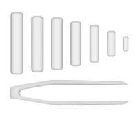 stonylab Ensemble de Barres Magnétiques pour Laboratoire, C-Type, 10 mm/15 mm/20 mm/25 mm/30 mm/35 mm, 8 Barres PTFE avec Pince, Tailles Assorties pour Mélange et Agitation