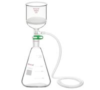 stonylab Ensemble Entonnoir et Flacon Buchner, 350 ml Entonnoir en Verre avec Flacon Erlenmeyer 1L et Tube en Silicone pour une Utilisation en Laboratoire