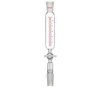 stonylab Entonnoir d'addition, Entonnoir à Gouttes Gradué en Verre Borosilicate 24/40 avec Robinet en PTFE pour Laboratoire Entonnoir Supplémentaire, 50 ml