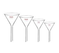stonylab Entonnoir en Verre Lot de 4, Entonnoirs de Remplissage à tige Courte en Verre Borosilicaté à Paroi Épaisse, Diamètre 50 mm/75 mm/100 mm/120 mm