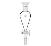 stonylab Entonnoir Séparateur avec Robinet PTFE, 125 ml Entonnoir à Décanter Conique en Forme de Poire à Paroi épaisse en Verre Borosilicate avec Connecteur 24/40