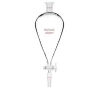 stonylab Entonnoir Séparateur avec Robinet PTFE, 2000 ml Entonnoir à Décanter Conique en Forme de Poire à Paroi épaisse en Verre Borosilicate avec Connecteur 24/40