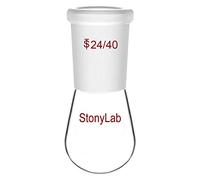 stonylab Flacon de évaporation Rotative à Col Unique en Verre Borosilicate de Paroi Lourde, Ballon de Récupération avec Joint Extérieur 24/40, Rotary Evaporator Flask - 10 ml