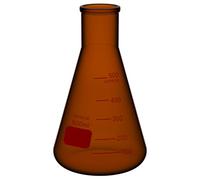 stonylab Flacon Erlenmeyer Ambré en Verre Borosilicate 500 ml, Paroi Épaisse, Bouche Étroite avec Bord Résistant, Fond Plat, Idéal pour Mélanger, Chauffer et Expérimenter en Laboratoire