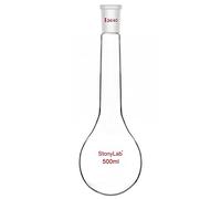 stonylab Flacon Kjeldahl, Ballon de Laboratoire à Paroi épaisse et à Long col Ballon Kjeldahl à Fond Rond en Verre Borosilicate avec Joint Extérieur Conique Standard 24/40, 500 ml