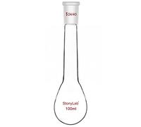 stonylab Flacon Kjeldahl, Ballon de Laboratoire à Paroi épaisse et à Long col Ballon Kjeldahl à Fond Rond en Verre Borosilicate avec Joint Extérieur Conique Standard 24/40, 100 ml