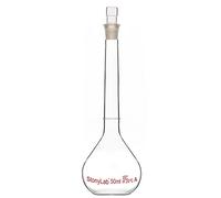 stonylab Flacon Volumétrique en Verre avec Verre Bouchon, Verre Borosilicaté Mur Lourd Tolérance de La Fiole Jaugée ±0.05ml, 50ml