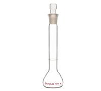 stonylab Flacon Volumétrique en Verre avec Verre Bouchon, Verre Borosilicaté Mur Lourd Tolérance de La Fiole Jaugée ±0.02ml, 10ml