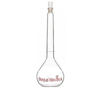 stonylab Flacon Volumétrique en Verre Classe A avec Verre Bouchon, Verre Borosilicaté Mur Lourd Tolérance de La Fiole Jaugée ±0.10ml, 100ml