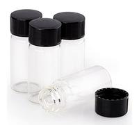 Stonylab Flacons D'échantillon avec Casquette, Vials Échantillon à Chapeau, Flacon D'échantillonnage de Liquide en Verre Transparent (10ml (42 Packs))