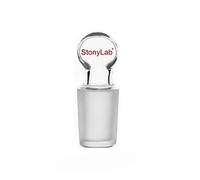 stonylab Lot de 1 Bouchon en Verre avec Fond Fermé, pour Extérieur Joint 14/20 en Verre, Penny Head Glass Hollow Stopper Bouchon Laboratoire (Lot de 1)