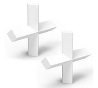 stonylab Lot de 2 Barres D'agitation Magnétiques en Forme de Croix, Barres D'agitation Magnétiques Blanches PTFE de 50 x 10 mm pour Agitateurs