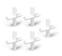 stonylab Lot de 5 Barres D'agitation Magnétiques en Forme de Croix, Barres D'agitation Magnétiques Blanches PTFE de 50 x 10 mm pour Agitateurs