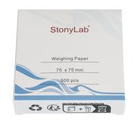 stonylab Papier de Pesée, 75 x 75 mm Papiers D'échantillons Exempts D'azote pour Balance Analytique, Feuilles de Pesée pour la Recherche en Laboratoire, Lot de 500