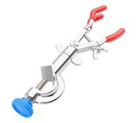 stonylab Petite Pince Pivotante à 3 Branches, Pince Solide à Réglage Unique Polyvalente Pivotante à 360° Revêtue de Caoutchouc avec Tête de Fixation pour Usage en Laboratoire