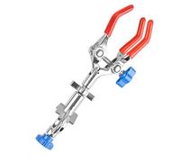 stonylab Pince Pivotante à 3 Branches, Robuste Pince Simple Réglable Multipurpose à 3 Branches Pivotante à 360 Degrés Revêtue de Caoutchouc avec Tête de Support pour Usage en Laboratoire
