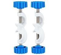 stonylab Pince Support Réglable, Lot de 2 Pinces de Support de Laboratoire en Alliage d'Aluminium, pour Tiges jusqu'à 13 mm, Revêtement Blanc pour Utilisation en Laboratoire