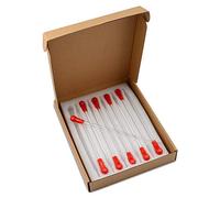 stonylab Pipettes Graduées Verre Borosilicaté Epais, Pipettes de Transfert de Liquide Non Graduées de 3ml avec Capuchons en Caoutchouc Rouge, Dropper Pipettes pour La Chimie de Laboratoire, Lot de 10