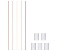 stonylab Plaque de Nickel Lot de 5 Plaques, 99,99% 1 x 10 x 15 mm Anode en Nickel Électrode Plate en Feuille de Métal avec Fil de Cuivre pour la Recherche en Laboratoire Cellulaire