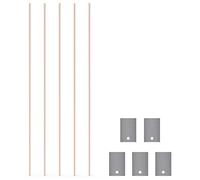 stonylab Plaque de Plomb Lot de 5 Plaques, 99,99% 1 x 10 x 15 mm Anode en Plomb Électrode Plate en Feuille de Métal avec Fil de Cuivre pour la Recherche en Laboratoire Cellulaire