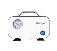 stonylab Pompe à vide à membrane, pompe à vide compacte sans huile avec débit de pompage de 10 L/min pour les travaux de laboratoire de distillation et de filtration, 110-220 V