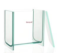 stonylab Réservoir de Développement TLC, Chambre Carrée de Chromatographie TLC en Verre Borosilicate avec Couvercle pour la Recherche en Laboratoire, 100 x 100 mm