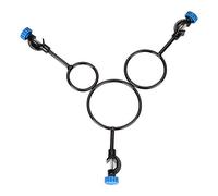 stonylab Set de 3 Anneaux de Support pour Laboratoire en Fonte de Fer avec Pince Noix, Diamètres 60 mm, 80 mm et 100 mm, Anneau de Fixation Robuste et Résistant à la Corrosion pour Expériences de