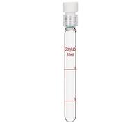 stonylab Tube à Essai en Verre avec Bouchon à Vis en PTFE, Verre Borosilicaté Épais Réutilisable à Fond Rond, Gradué Résistant à la Pression Tube de Culture Colorimétrique, pour Usage en Lab, 10 ml