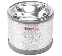 stonylab Vase Dewar, Flacon Dewar Hémisphérique en Verre Borosilicaté avec Base en Aluminium, Profondeur Intérieure 90 mm et Diamètre Intérieur 124 mm, Dewar Flask pour Laboratoire - 500 ml
