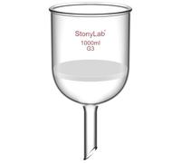 StonyLab Verre Borosilicate Buchner Filtre Entonnoir avec Fine Fritte Disque (G3), Buchner Filtering Funnel, Diamètre Intérieur de 113mm, 110mm Profondeur, 1L