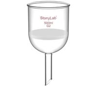 StonyLab Verre Borosilicate Buchner Filtre Entonnoir avec Moyen Fritte Disque (G2), Buchner Filtering Funnel, Diamètre Intérieur de 94mm, Profondeur de 100mm (500ml)