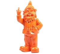 Stoobz Nain de Jardin en résine Doigt d'honneur 7 x 8 x 20 cm Orange