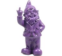 Stoobz Nain de Jardin en résine Doigt d'honneur 7 x 8 x 20 cm Violet