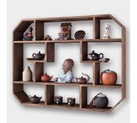 Stoolzfaid éTagèRe Murale pour Exposer des Services à Thé,éTagèRe Murale pour Tasses à Thé,PréSentoir Mural for ThéIèRe,Construction Robuste,Pourle Salon,Le Bureau,Le Salon De Thé