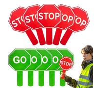 Stop and Go Sign, Guard Warning Paddle, Double Sided Safety Board, Waterproof Handheld Tool, Traffic Control Signs, Ideal for Parking Attendants, School Crossing, Event Management, 25x15x1cm