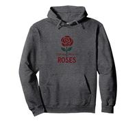 Stop and Smell The Roses Inspiration Floral Sweat à Capuche, Unisexe pour Adultes, Chiné Foncé, XXL