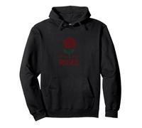Stop and Smell The Roses Inspiration Floral Sweat à Capuche, Unisexe pour Adultes, Noir, S