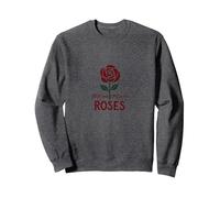 Stop and Smell The Roses Inspiration Floral Sweatshirt, Unisexe pour Adultes, Chiné Foncé, M