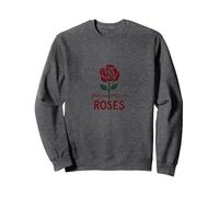 Stop and Smell The Roses Inspiration Floral Sweatshirt, Unisexe pour Adultes, Chiné Foncé, S
