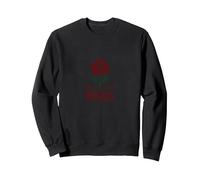 Stop and Smell The Roses Inspiration Floral Sweatshirt, Unisexe pour Adultes, Noir, S