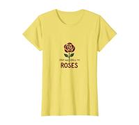 Stop and Smell The Roses Inspiration Floral T-Shirt, Femme, Citron, 3XL